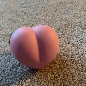 Pink Heart-Shaped squishy peach
